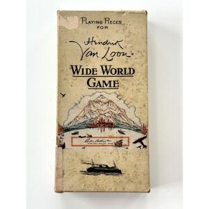 Vintage Hendrik Van Loon's Wide World Game Pieces - 1933 Edition